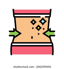 thin waist athlete color icon vector. thin waist athlete sign. isolated symbol illustration