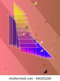 thin wallpaper in triangles, place among assorted faction