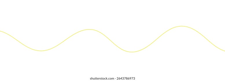 Thin wavy line abstract background. Wavy line horizontal divider outline minimalist background. Abstract black lines wave curve motion on white background. Vector Illustration. EPS 10 .