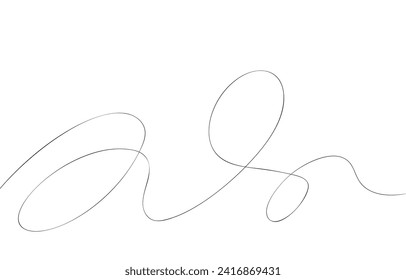 Thin wavy line pattern with flowing curves, undulating abstract background. Squiggle design for subtle. Flat vector illustration isolated on white background.