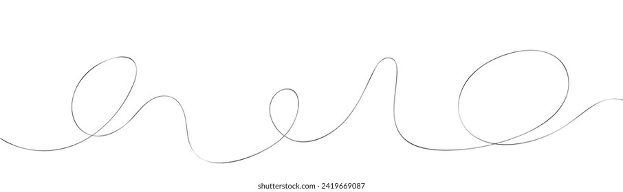 Thin wavy line pattern with flowing curves, undulating abstract background. Squiggle design for subtle. Flat vector illustration isolated on white background.