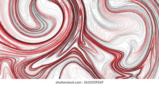 Thin wavy line pattern with flowing curves, undulating abstract background. Squiggle design for subtle. Flat vector illustration isolated on white background.