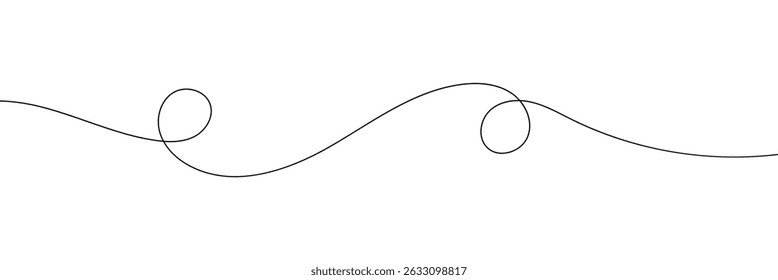 Thin wavy line pattern with flowing curves, undulating abstract background. Squiggle design for subtle. Flat vector illustration isolated on white background. Vector Illustration . EPS 20 .