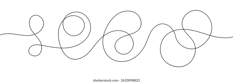 Thin wavy line pattern with flowing curves, undulating abstract background. Squiggle design for subtle. Flat vector illustration isolated on white background. Vector Illustration . EPS 20 .