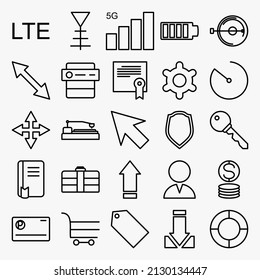THIN web ICON. a set of Thin website Icons for web display purposes