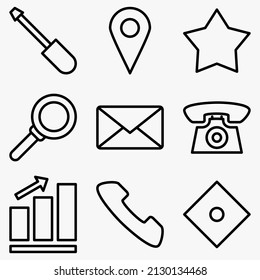 THIN web ICON. a set of Thin website Icons for web display purposes