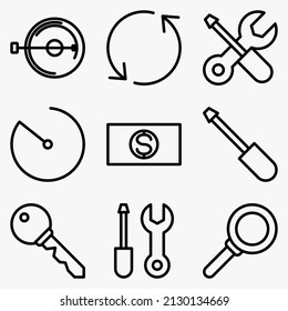 THIN web ICON. a set of Thin website Icons for web display purposes