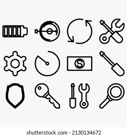 THIN web ICON. a set of Thin website Icons for web display purposes