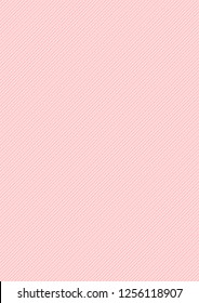 thin white diagonal stripes on pink A4 vector background or template. Grid of straight parallel lines