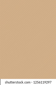 thin white diagonal stripes on A4 gold vector background. Grid template of straight parallel lines.