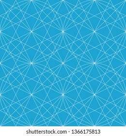 thin white lines om blue. abstract seamless pattern