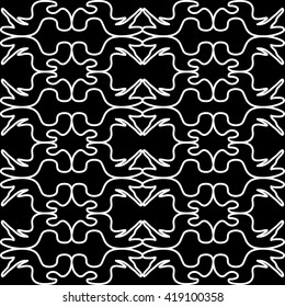 thin white lines vintage seamless pattern vector illustration