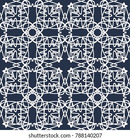 thin white lines vintage seamless pattern vector illustration