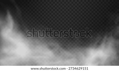 Thin white mist rises upward with smooth motion, creating an elegant smoky frame. Transparent details keep the image light. Great for graphic overlays.
