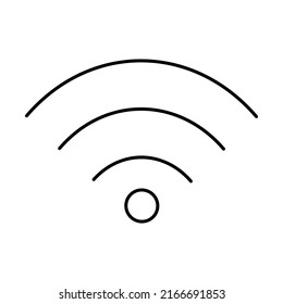 A thin wifi icon. Internet and mobile communications. Vectors.
