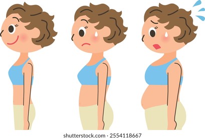 From a thin woman to a fat woman
