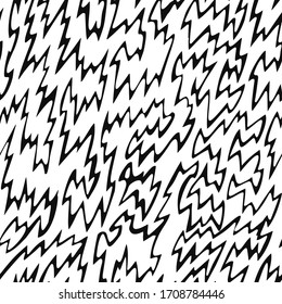 Thin zig zag lines seamless pattern. Abstract geometric elements. Artistic lines background. Simple thin strokes. Fashion design for textile, fabric, sportswear and any surface.