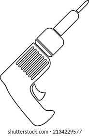 thine line Dril icon, vector design illustration on white background.eps
