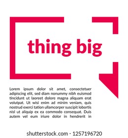 thing big sign,label. thing big speech bubble. thing big tag sign,banner