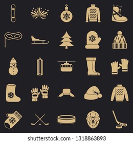 Things from Canada icons set. Simple set of 25 things from Canada vector icons for web for any design
