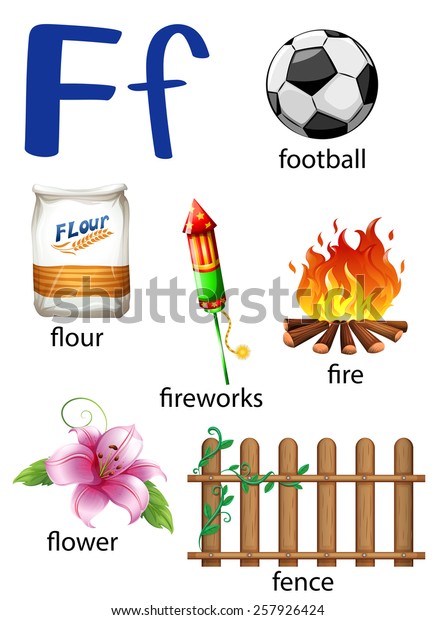 Things That Start Letter F On Stock Vector (Royalty Free) 257926424