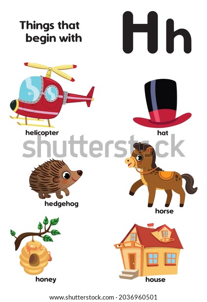 Things That Start Letter H Educational Stock Vector (Royalty Free ...