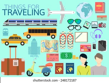 Things for traveling, for holidays.