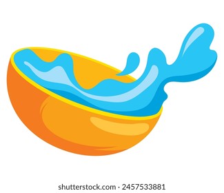 thingyan festival water bowl illustration design