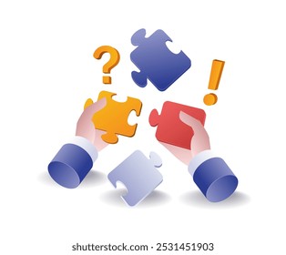 Pense em encontrar soluções para montar quebra-cabeças