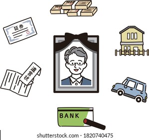 Think about inheritance after death.The Japanese in the illustration is written as "
Securities and wills"