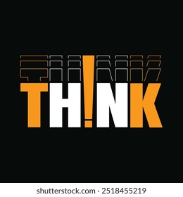 Think, amazing logo or typography text effect design