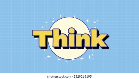 Think badge background template abstract vector
