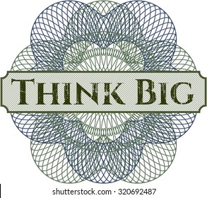 Think Big abstract linear rosette