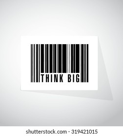 think big barcode upc sign concept illustration design graphic
