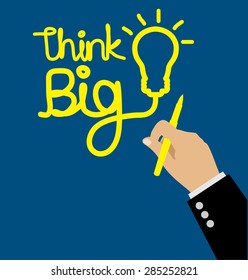 Think Big concept vector illustration.