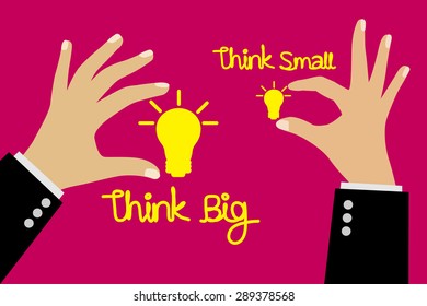 Think Big concept vector illustration.