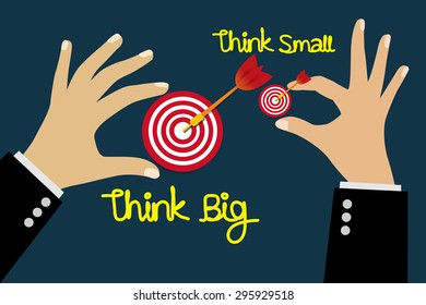 Think Big concept vector illustration.