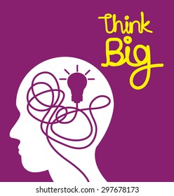 Think Big concept vector illustration.