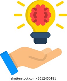 Think Big Icon Flat Vector Illustration