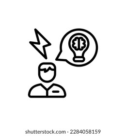 Think Big icon in vector. Illustration
