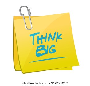 think big memo post sign concept illustration design graphic