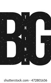 'think big' poster. Quote poster for living room, bedroom, study room office desk, office wall, 