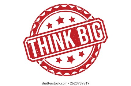 THINK BIG rubber stamp vector illustration on white background