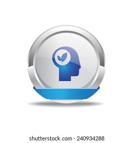 Think Blue Vector Icon Button