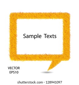 think box,idea box,grass symbol,text box,vector