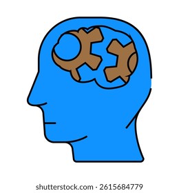 think brain human line icon vector. think brain human sign. isolated symbol illustration