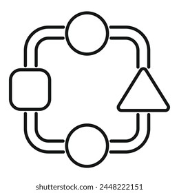 Piensen en el Vector del contorno del ícono mental cerebral. Evidencia de la innovación. Plan fáctico