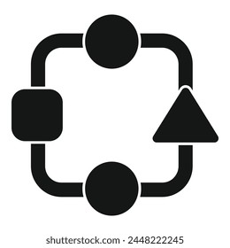 Piensen en el icono de la mente cerebral como Vector simple. Evidencia de la innovación. Plan fáctico