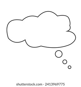 Think Bubble, flat trendy style icon