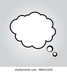 Think bubble Icon. Comic speech bubble sign icon. Chat think symbol. Modern UI website navigation. Vector